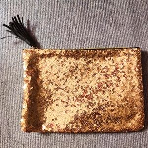 Ipsy Gold Sequins Make Up Bag